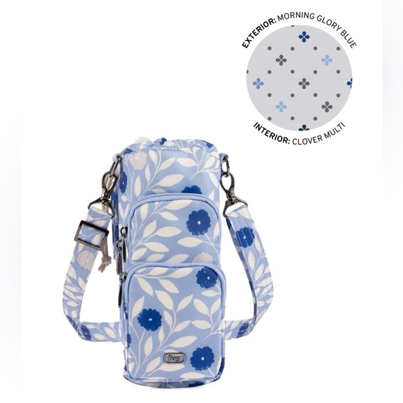 lug Handbags - Huggie XL Crossbody Bottle Holder in Morning Glory Blue